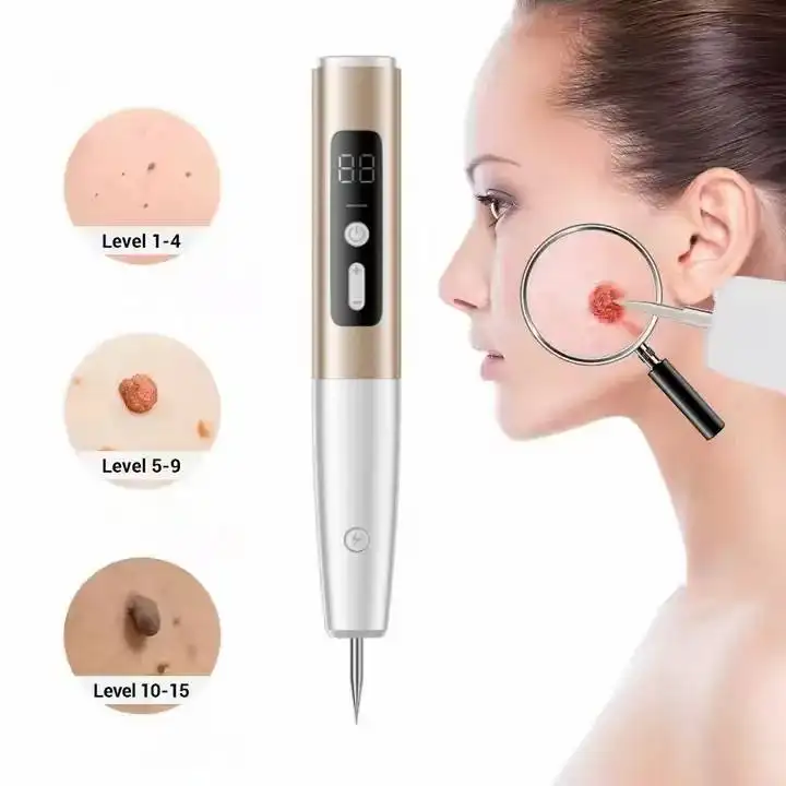 Hanking D30 2026 USB Rechargeable Mole Removal Pen LCD Display 15-Speed Plasma Sweep Spot Pen Freckle Skin Tag Wart Tattoo
