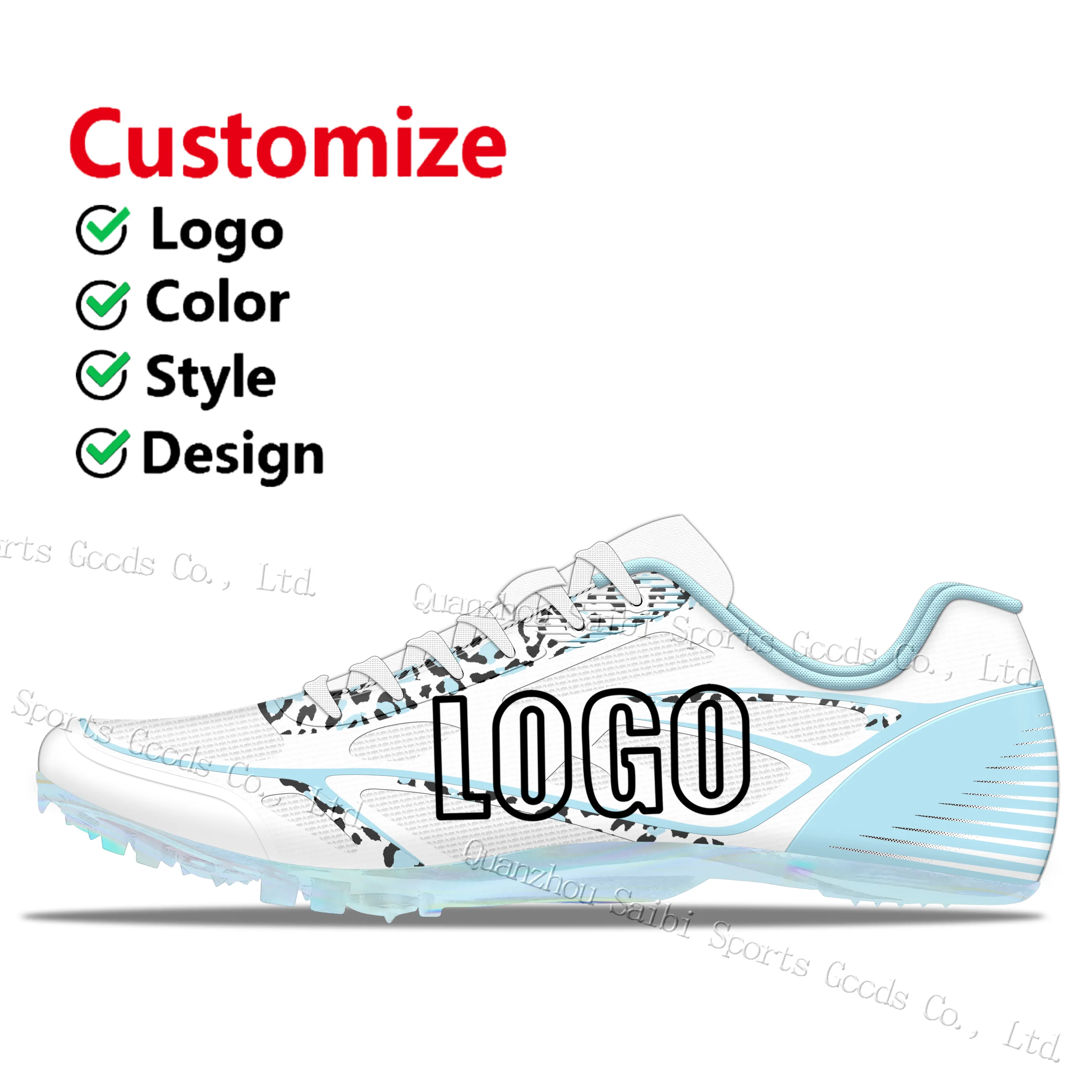 High-End Custom Sports Sprint Track Field Sneakers Men's Women's Long-Distance Running Shoes Factory ODM/OEM Track Field Spikes