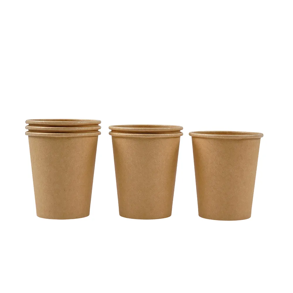 High Quality Disposable Single-Wall Paper Cups Eco-Friendly Biodegradable Food Grade Pulp Material for Coffe CupReorder rate 25%