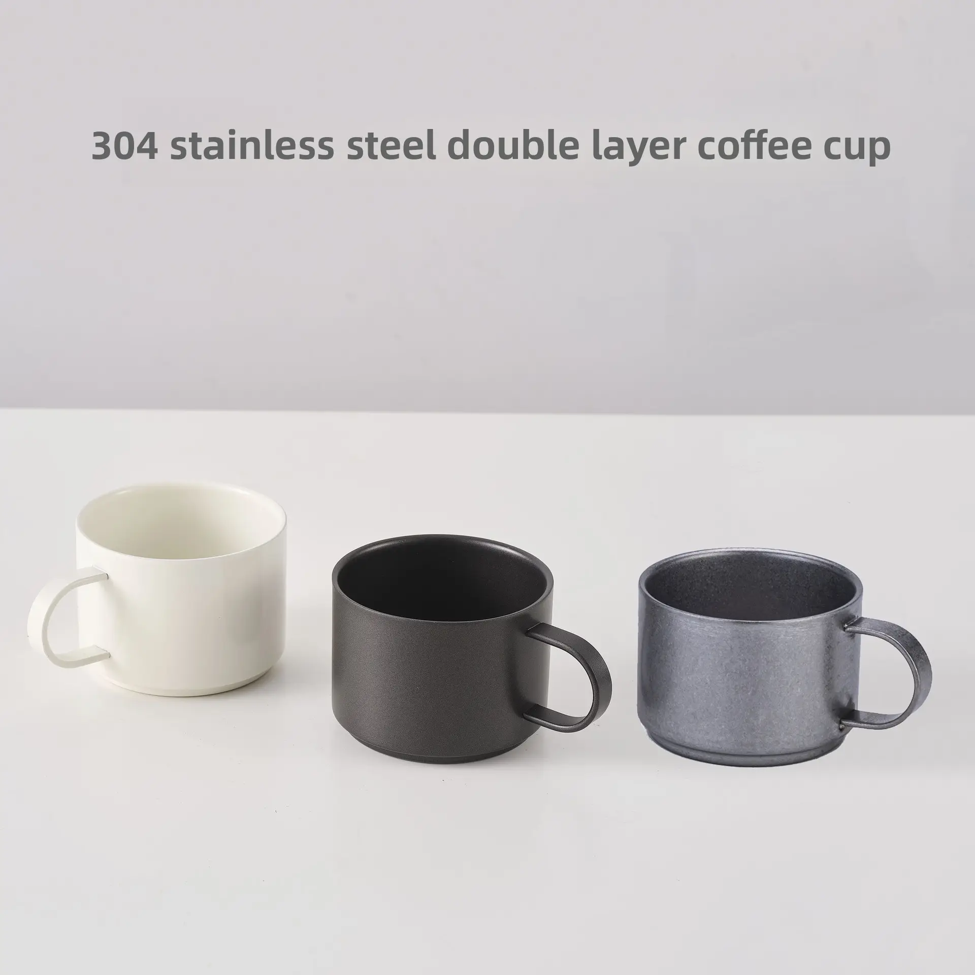 Household 304 Stainless Steel coffee cup Double-layer Heat-insulating Anti-scald Tea cup American Outdoor Retro coffee cupPKR 6,298 off shipping180-day lowest pricesDelivery by 12 Dec