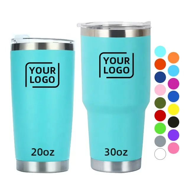 Insulated Tumbler 20oz 30oz Double Wall Travel Tumbler Coffee Mug Custom Stainless Steel Mug Car Cups Tumblers Wholesale Bulk