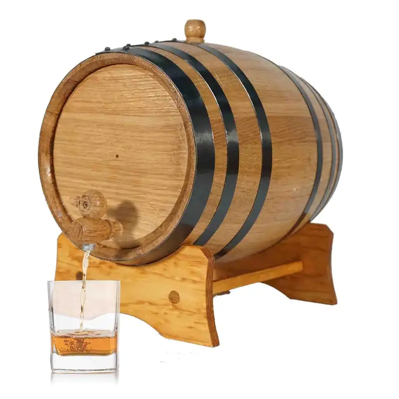 Large-capacity Solid Wood Wine Barrel - Modern Waterproof Party Decoration, Customizable Size and Color
