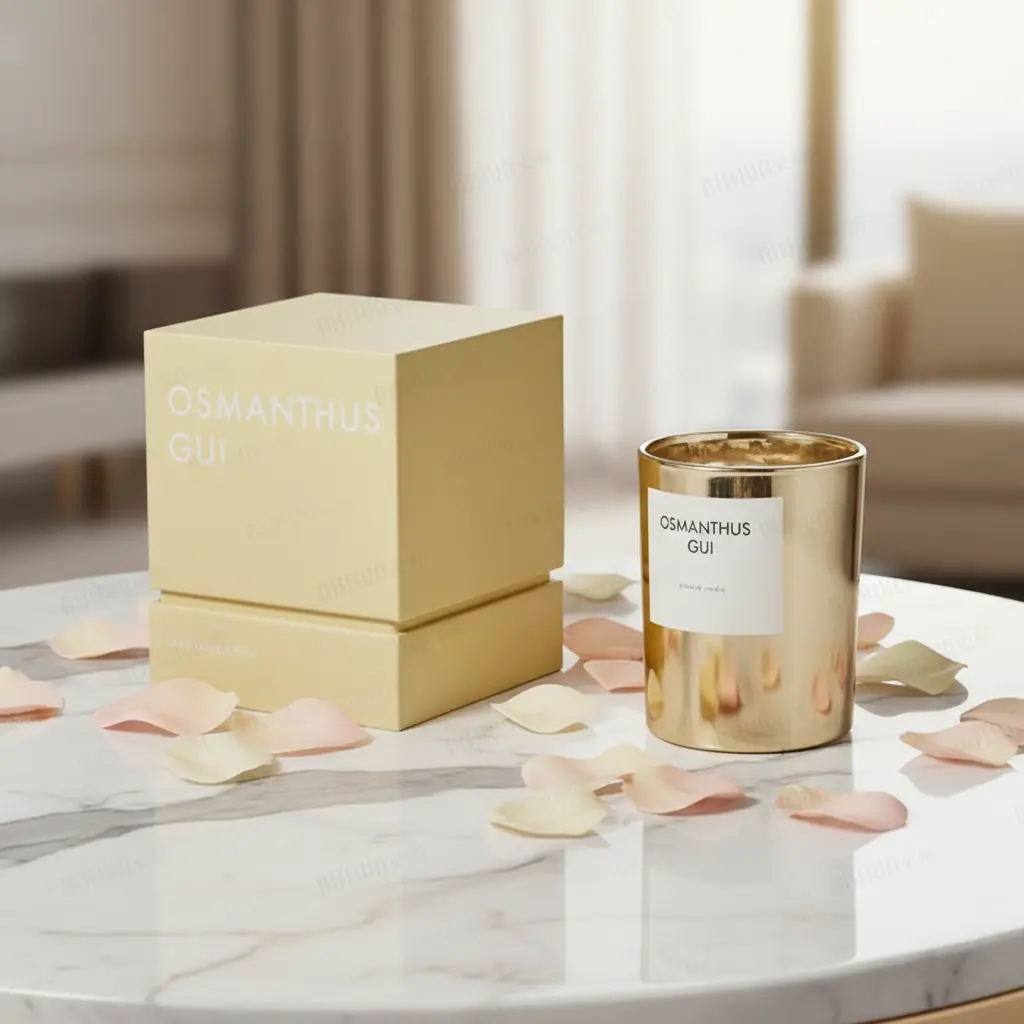 Luxury Gift Candle Box | Premium Rigid Cardboard Packaging for Valentines Wedding Candle Eco Friendly Candle Box Custom Logo