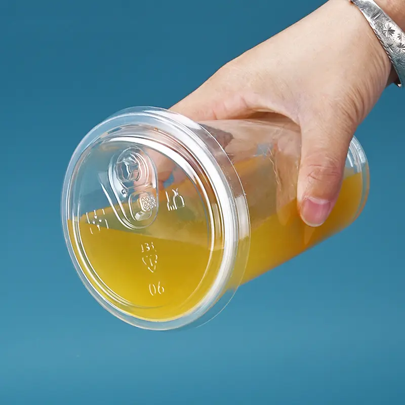 Manufacturer Direct Supply Disposable 90/95/98mm Transparent Eco-Friendly PET Plastic Cup Lids Leak-Proof Custom Logo 8mlReorder rate 33%