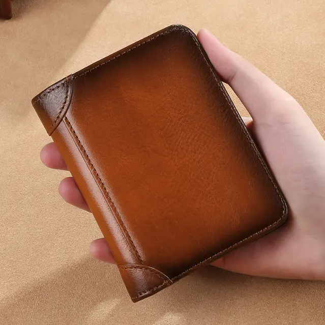 Men Leather Purse Bifold Slim Wallet Card Holder Wallet with Gift Box Genuine Leather Wallet MenPKR 6,298 off shippingDelivery by 19 Dec
