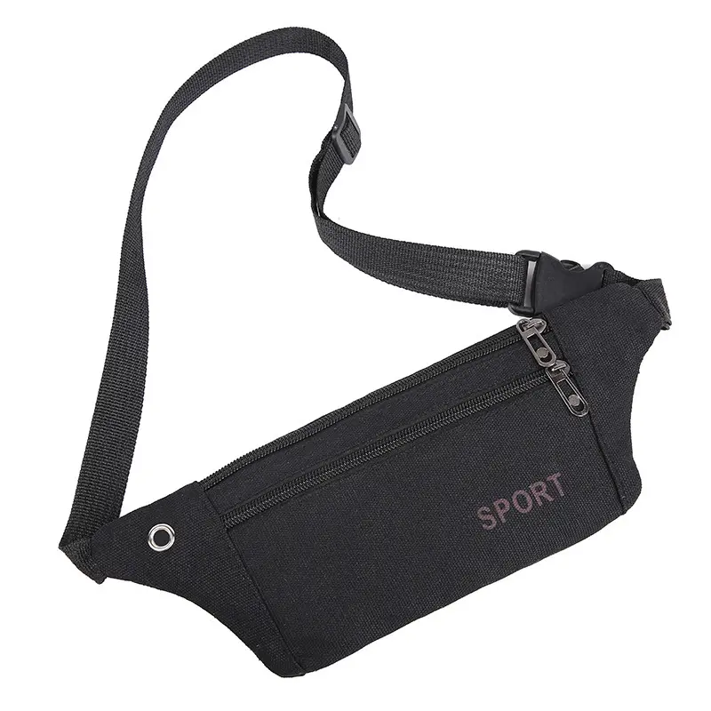 Men's Canvas Waist Bag Zipper Closure Construction Work Outdoor Hiking Cycling Climbing-Crossbody Phone Bag Wallet chest bag