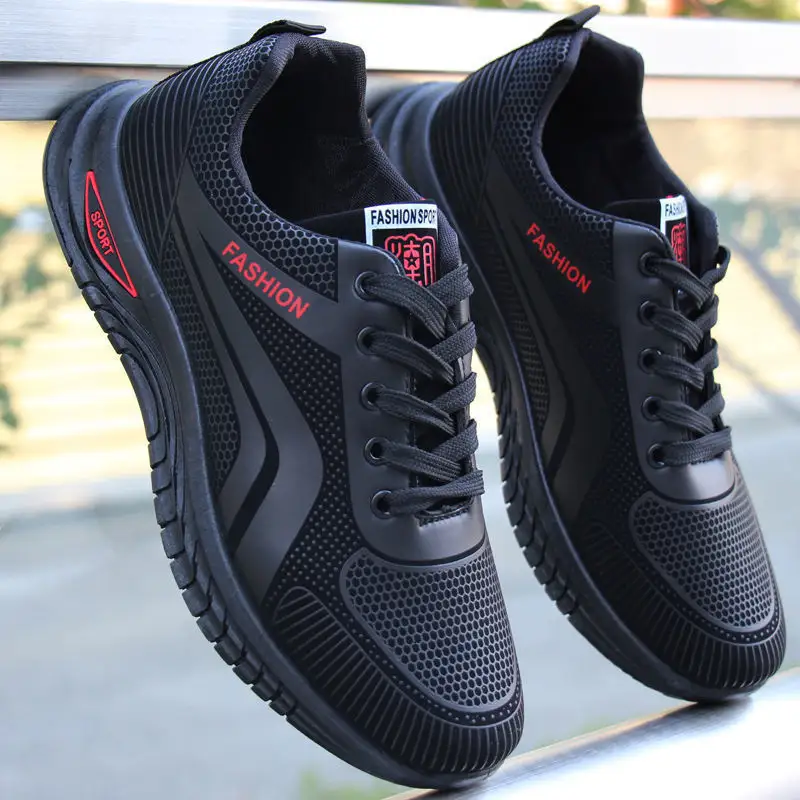 Men's High Top Shoes Genuine Leather Lace-up Mesh Soft Rubber Soles Anti-Odor Shock-Absorbant Cushioning Fashion TrendPKR 6,298 off shippingDelivery by 17 Dec