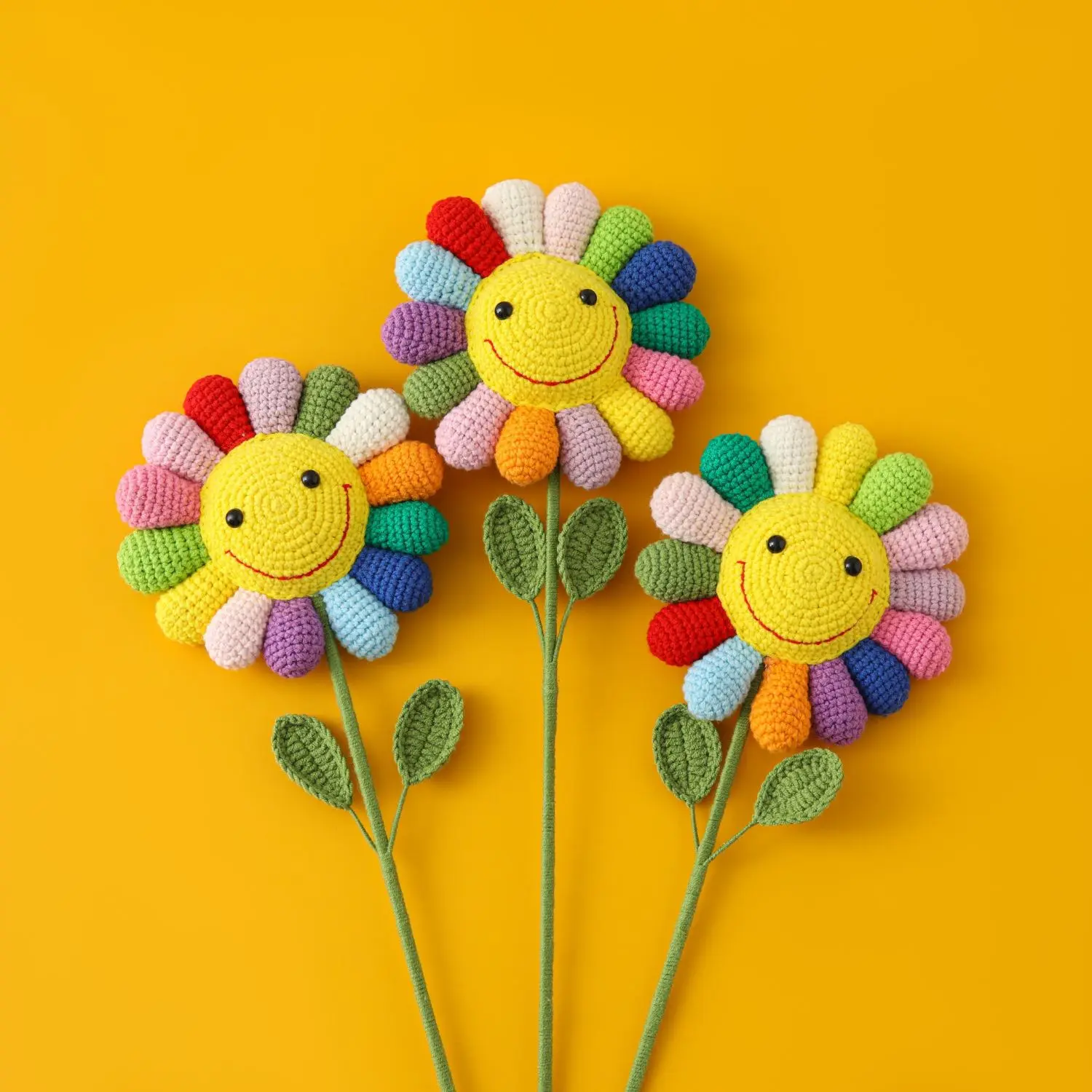 Nordic Cartoon Style Crochet Rainbow Sunflower Toy Flower Lollipop Colorful Finish for Graduation or Chinese New YearPKR 6,298 off shippingDelivery by 17 DecReorder rate 20%
