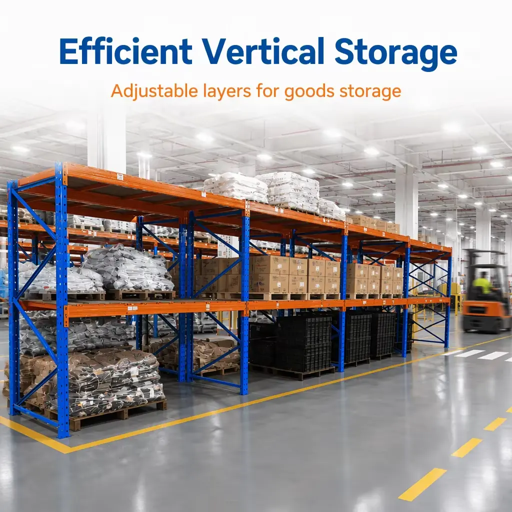 OEM ODM Adjustable Industrial Warehouse Storage Stackable Selective Pallet Racking System Heavy Duty