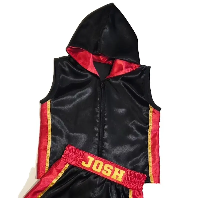 Personalized Custom Printed Boxing Uniform Set with Stretch Fabric-Lightweight Breathable Martial Arts Wear Short and Vest180-day lowest prices