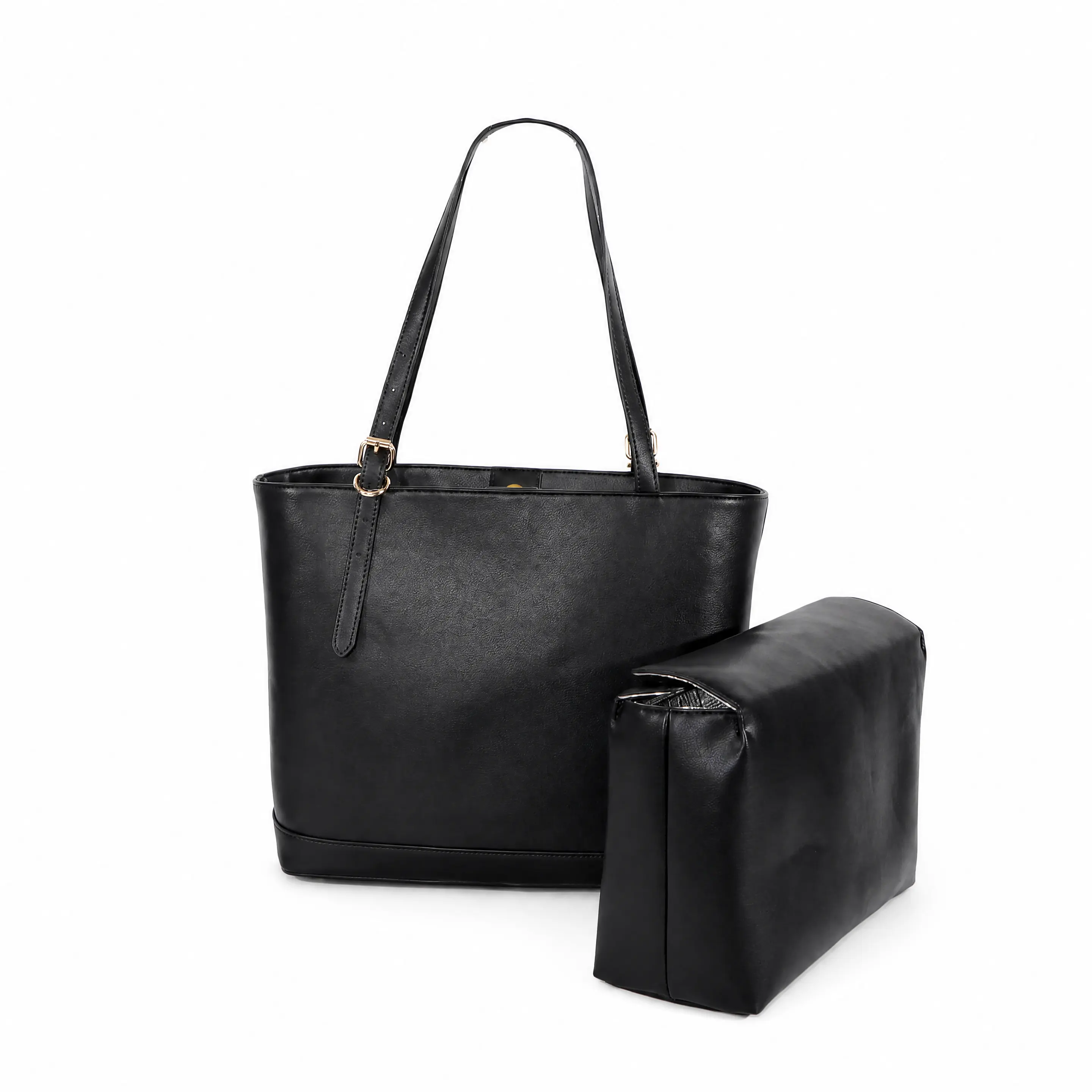 PU Faux Leather Large Tote Bag Insulated Lunch Bag Set For Women Lap Shoulder Handbag Office Travel UsePKR 6,298 off shippingDelivery by 03 DecReorder rate 16%