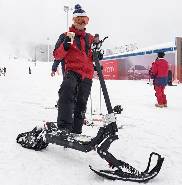 Ridingtimes USA Stock Warehouse 1800W Electric Snow Scooter Innovative 2 Wheel Folding Snow Mobile with Removable BatteryReorder rate 51%