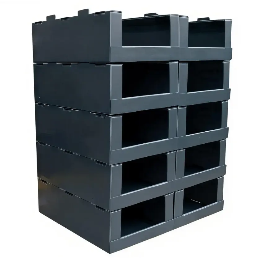 Warehouse Pick Bin Corflute PP Corrugated Plastic Storage Box Stackable Picking Bins For Clothing Storage Box And Bin