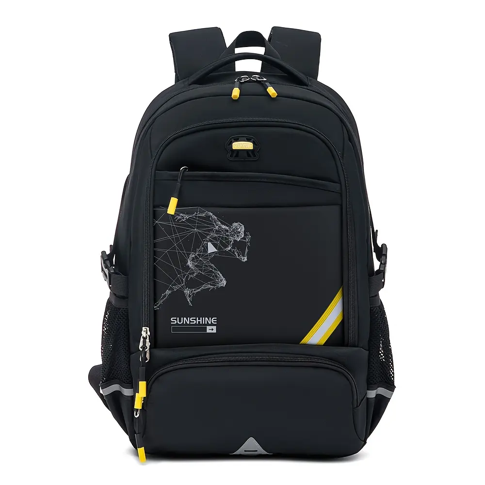 Waterproof Nylon Unisex School Backpack With Reflective Safety Strip And Large Capacity Dot PatternPKR 6,298 off shippingDelivery by 24 Dec