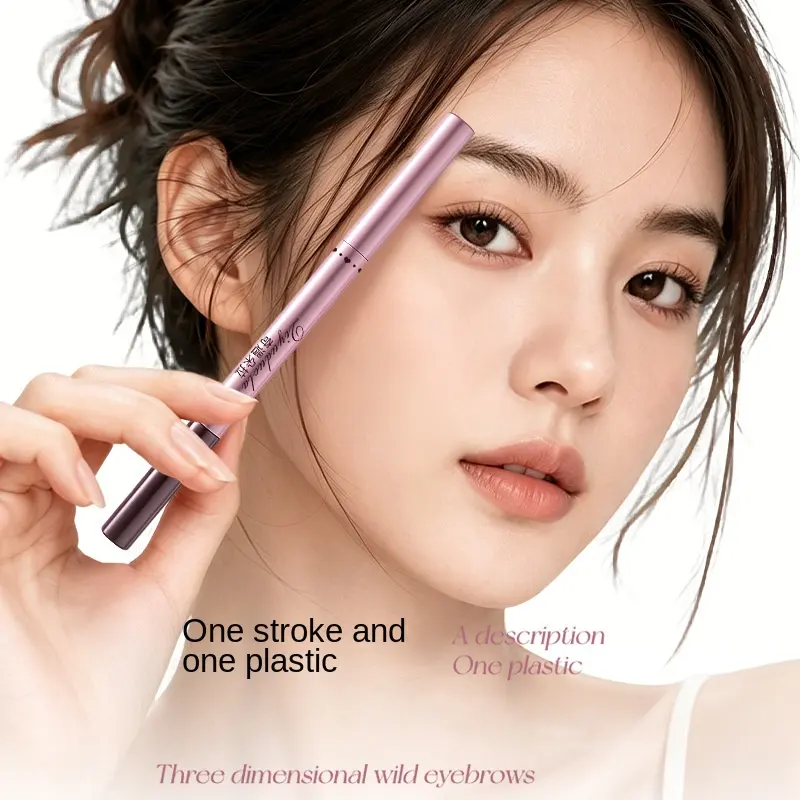 Wholesale Custom 2 in 1 Eyebrow Pencil Brow Tint Blade Nib Wild Eyebrow Spiral Brush Long Lasting Smudge Proof Brow DefinerReorder rate 23%