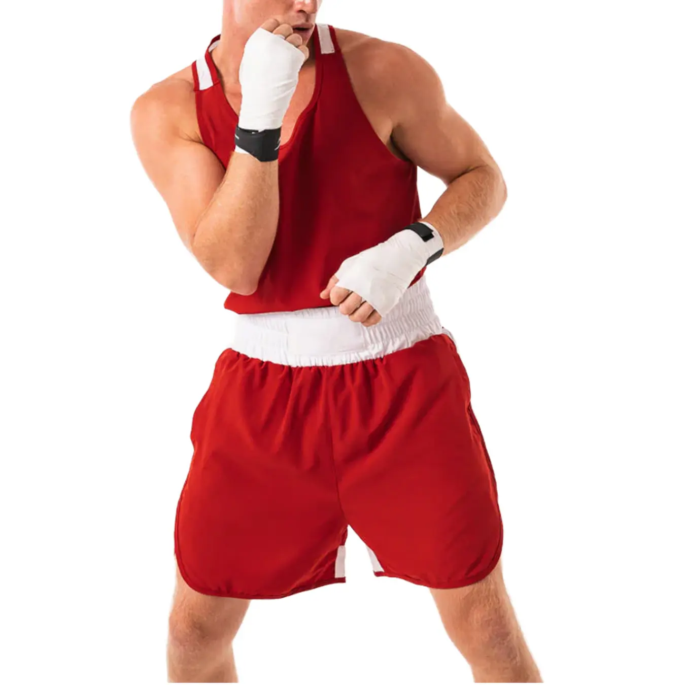 Wholesale Custom Made Logo Boxing Competition Outfit 100% Polyester Material Boxing Shorts and Vest Kit Gym Kick Boxing UniformPKR 6,298 off shippingDelivery by 16 Dec