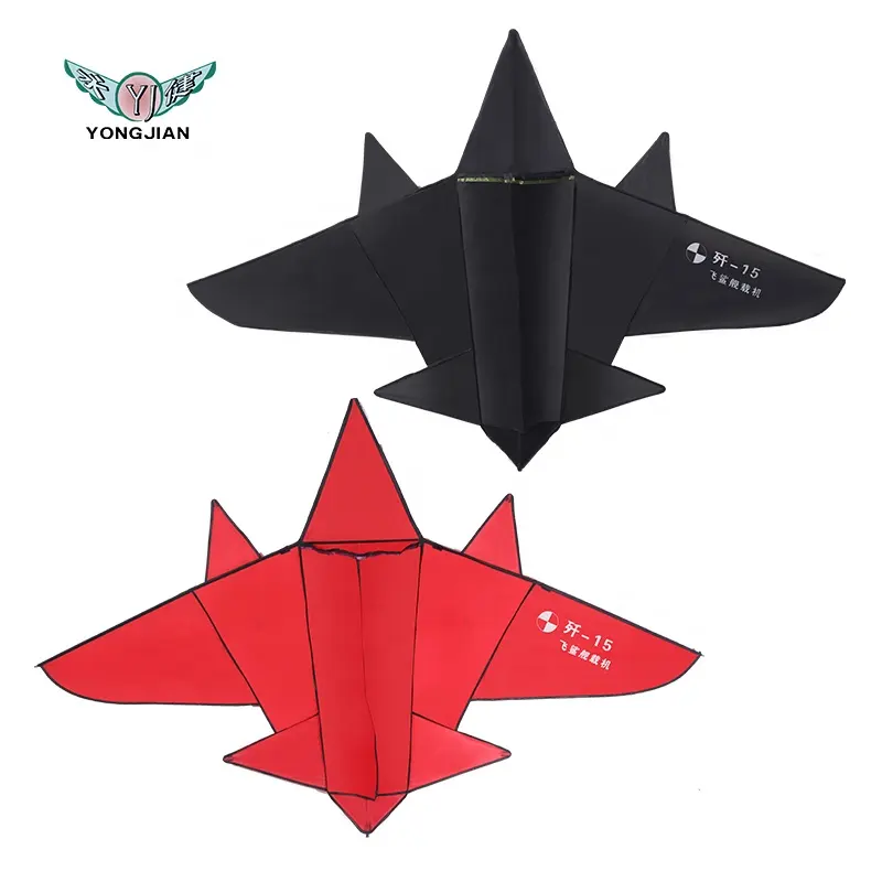 Wholesale Custom Printed Child Outdoor Sports Toys Gift Easy Flying China Airplane Fighter Kite for Kids From Weifang