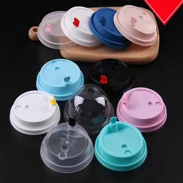 Wholesale High-grade PP Lid for Plastic Cup Disposable Plastic Lid for Plastic Cup Lid With Heart Shape PlugReorder rate 40%