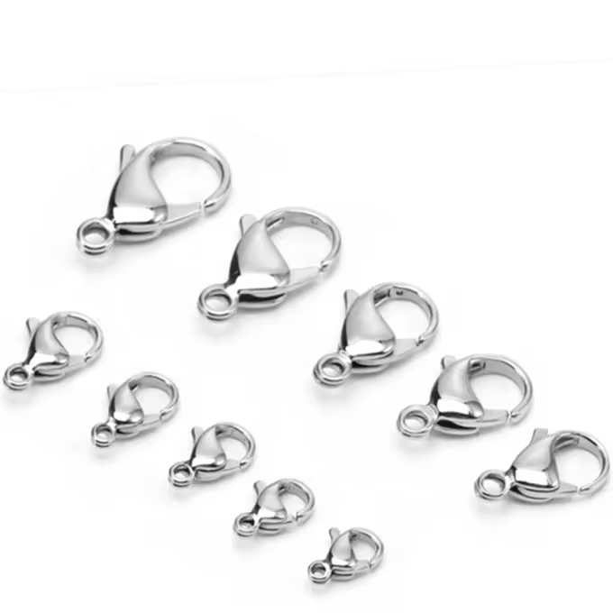Stainless Steel Necklace Clasp 9mm/10mm/11mm/13mm/15mm/16mm/17mm/19mm Lobster Clasp Jewelry AccessoriesReorder rate 26%