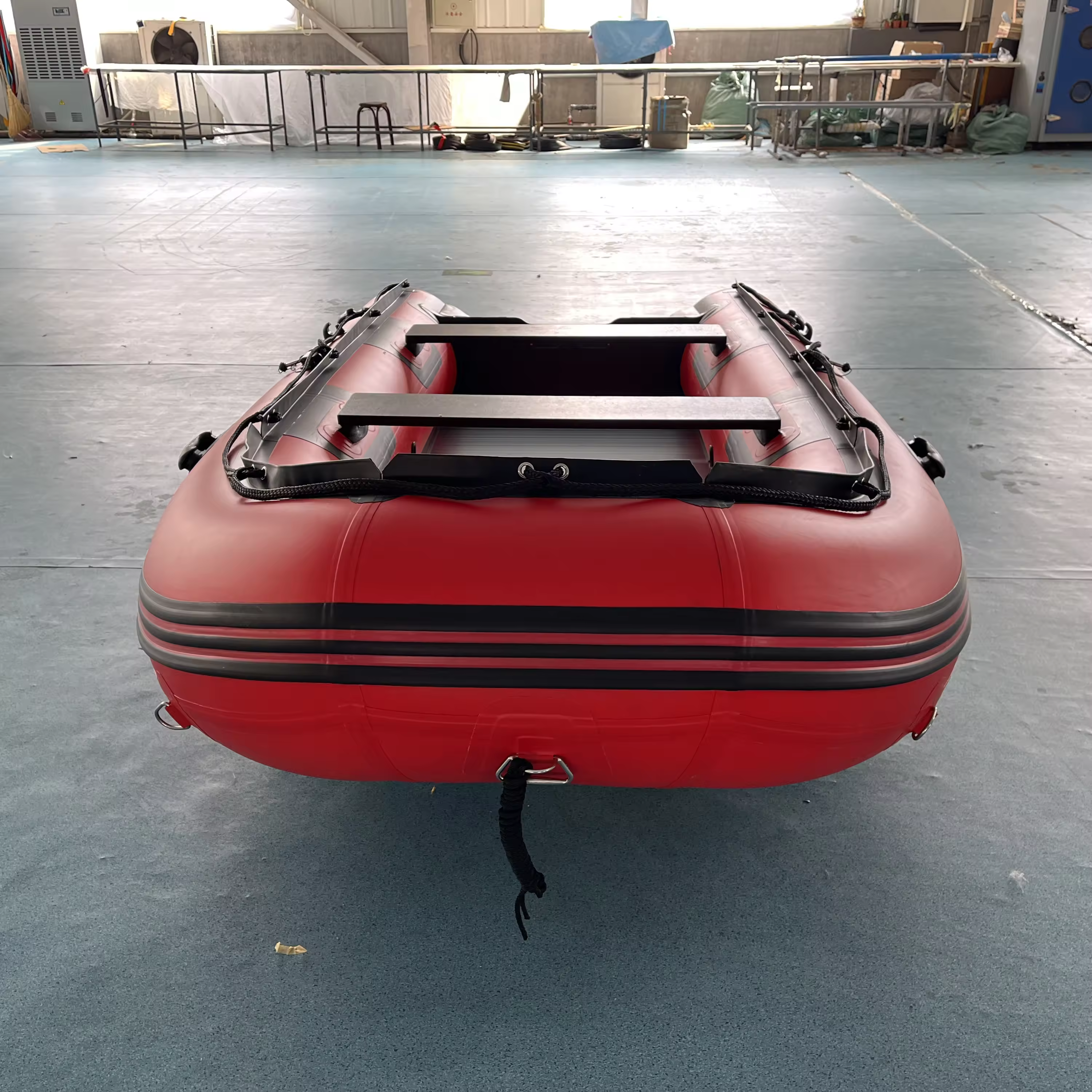 Wholesale Inflatable Rubber Dinghy Fishing Boat PVC Air Deck Floor With Motor for Sea