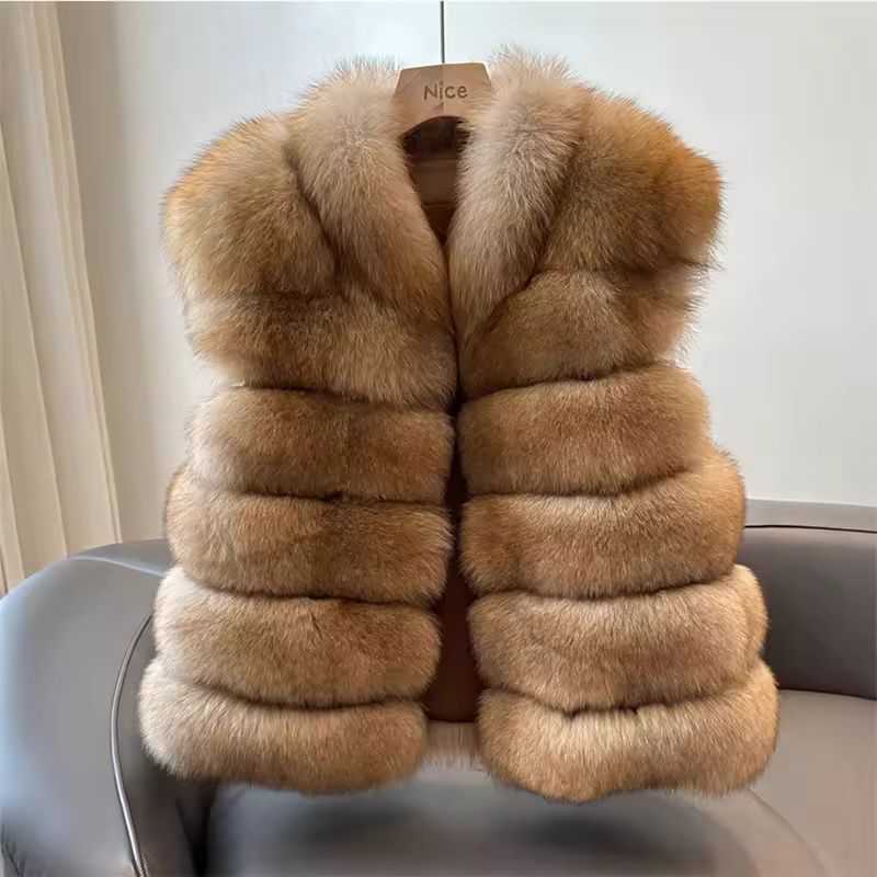 Women's 2026 Winter Luxury Vintage Fox Fur Vest Coat Outerwear Genuine FurPKR 6,298 off shippingDelivery by 15 DecReorder rate 50%
